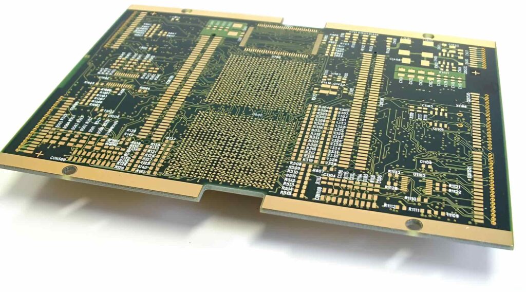 Oberflächenportfolio ein Bild von einer Leiterplattenoberfläche.