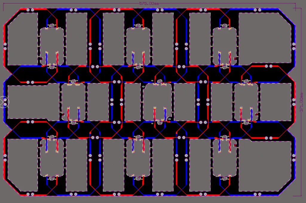 Ein Leiterplatten-Layout für eine Antenne