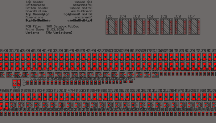 Eine Bauteilliste für ein Layout, welche vorbereitet wird